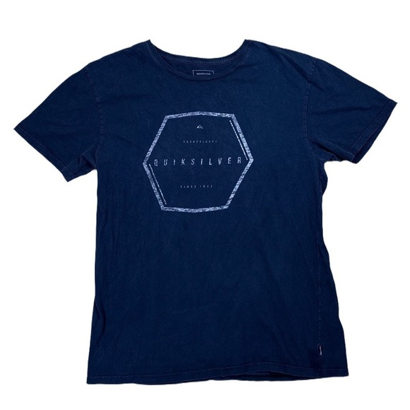 Quiksilver Other - Quiksilver Graphic T-Shirt Mens XL Navy Blue Good Surf Hexagon Logo Tee
